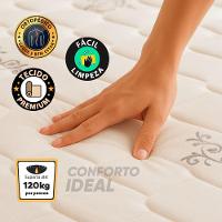 Cama Box Solteiro + Colchão Espuma Ortopédico D33 Piemonte 88x188x63cm - Maestro Colchões