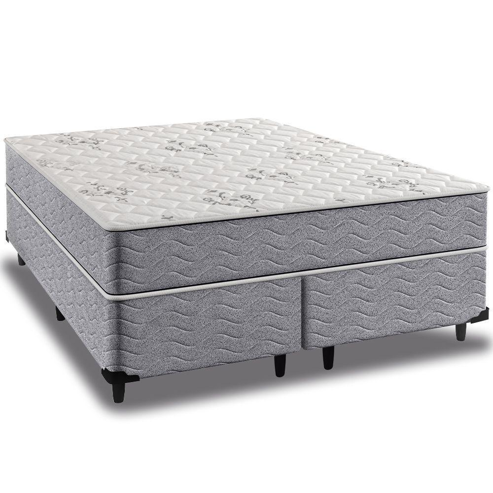 Cama Box Queen + Colchão Espuma Ortopédico D33 Piemonte 158x198x63cm - Maestro Colchões - 1