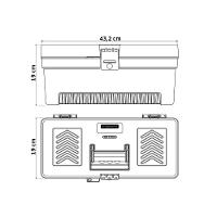 Caixa Plástica Para Ferramentas 17 Tramontina Com Bandeja Removível Tramontina - 5