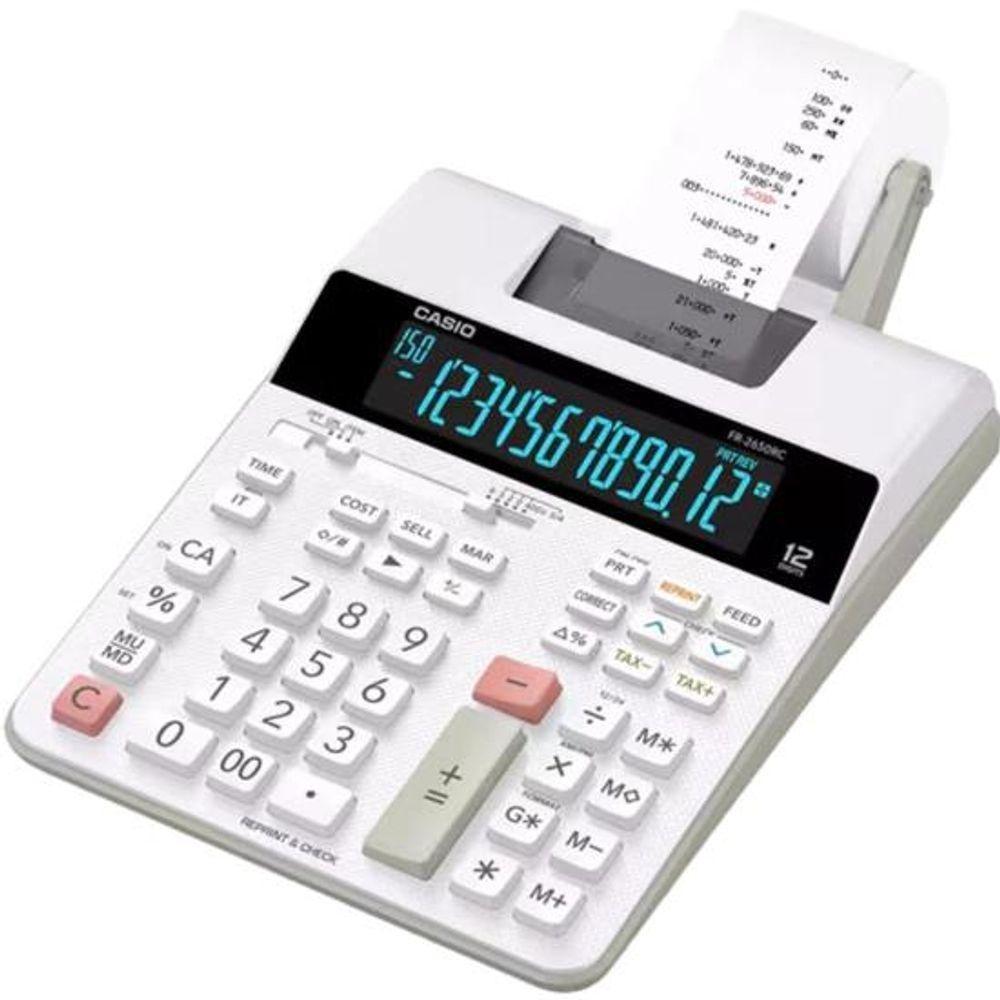 Calculadora Com Bobina Casio Fr2650rc 12 Dígitos Branca [f002] - 1