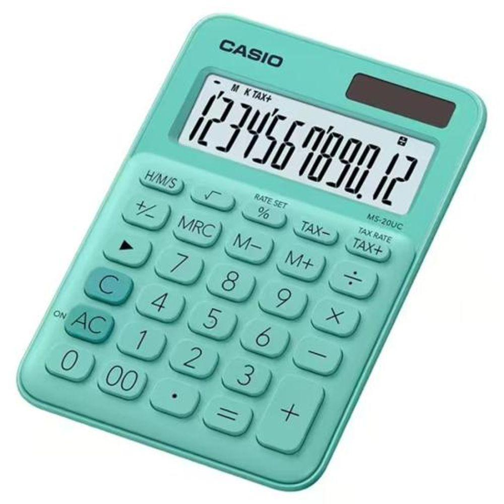 Calculadora De Mesa Casio Ms20uc 12 Dígitos Verde [f002] - 1