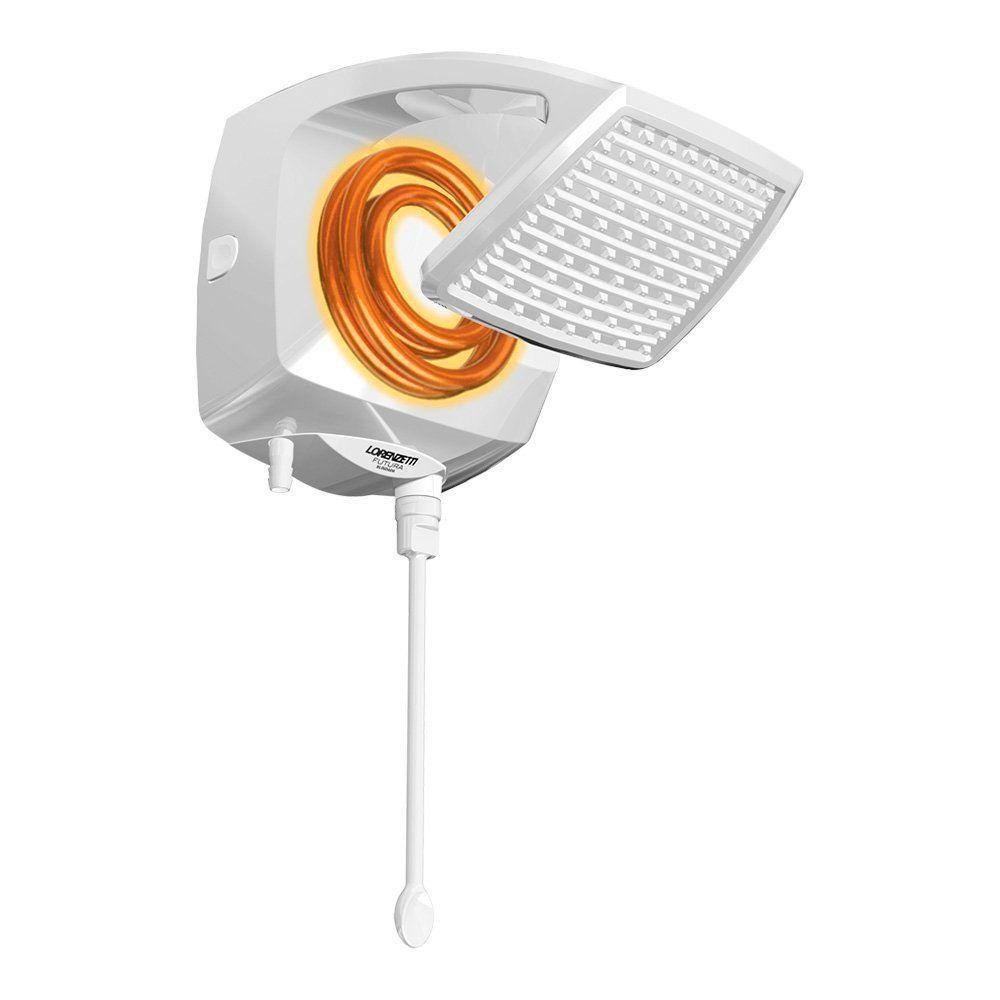 Chuveiro Lorenzetti Futura Eletrônico Blindado Branco 110V - 5000W - 2