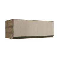 Armário Aéreo Cozinha Modulado  Maxxi G770 1 Porta Basculante c/Vidro Nogal - Kappesberg - 1