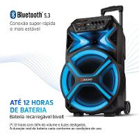 Caixa De Som Amplificada Mondial CM-550-L 550W RMS Preto Bivolt - 6