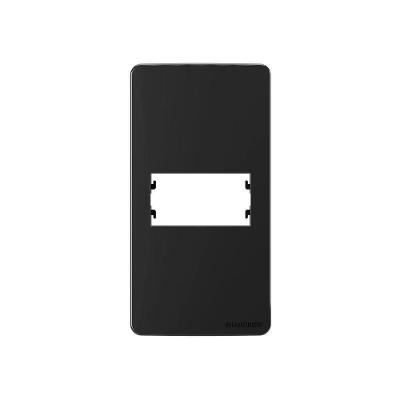 Placa Para Condulete Com Suporte Margirius Sleek Caixa 1 Para 1 Módulo Preto Ebony