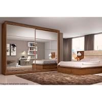 Guarda Roupa Casal 2 Portas de Correr e 6 Gavetas c/ Espelho Sevilha Branco - Europa - 5