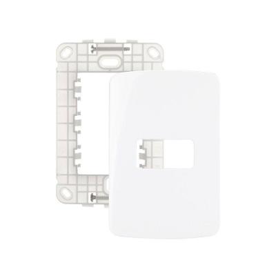 Placa Com Suporte Margirius B3 4x2 Para 1 Módulo Horizontal Branca