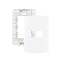 Placa Com Suporte Margirius B3 4x2 Para 1 Módulo Horizontal Branca - 1