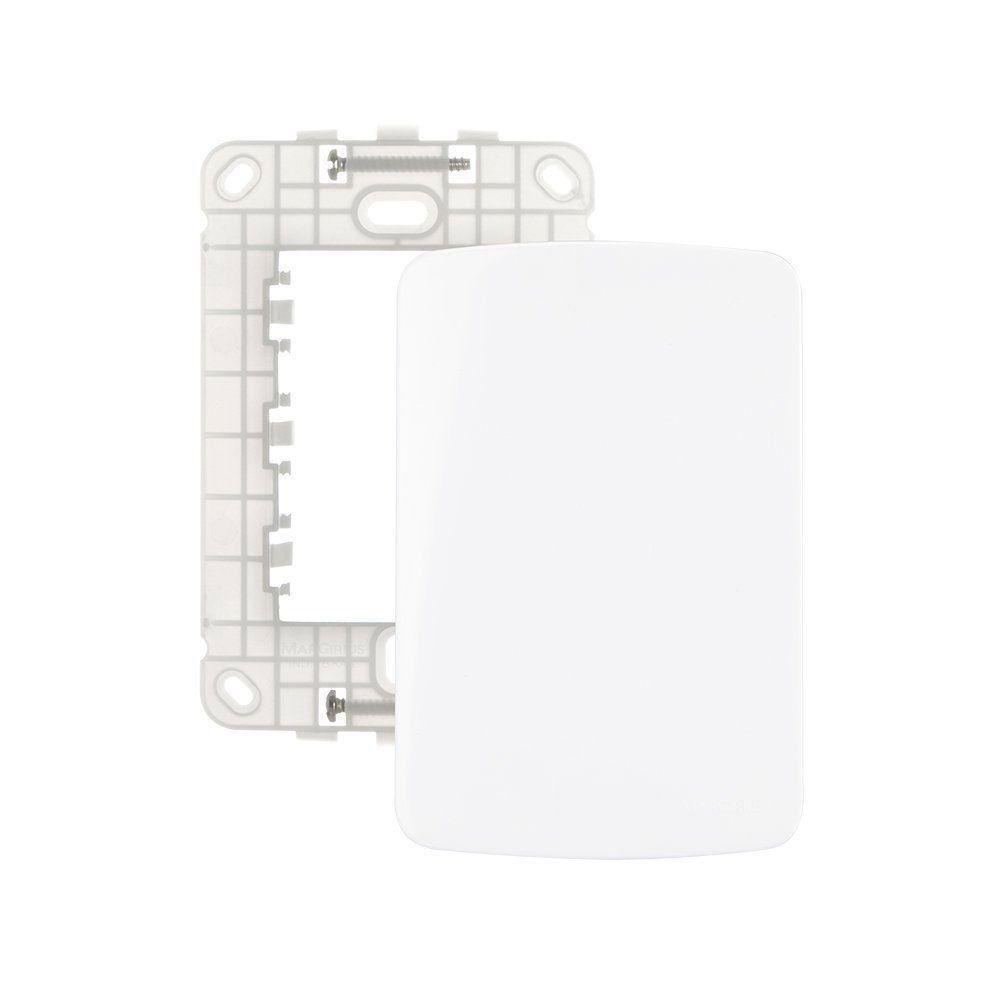 Placa Cega Com Suporte Margirius B3 4x2 Branca - 1