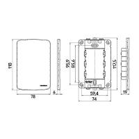 Placa Cega Com Suporte Margirius B3 4x2 Branca - 2