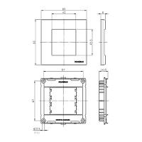 Placa Com Suporte Para Móveis Margirius Sleek 80x80 Preto Ebony - 1