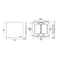 Placa Cega Com Suporte Margirius B3 4x4 Branca - 2
