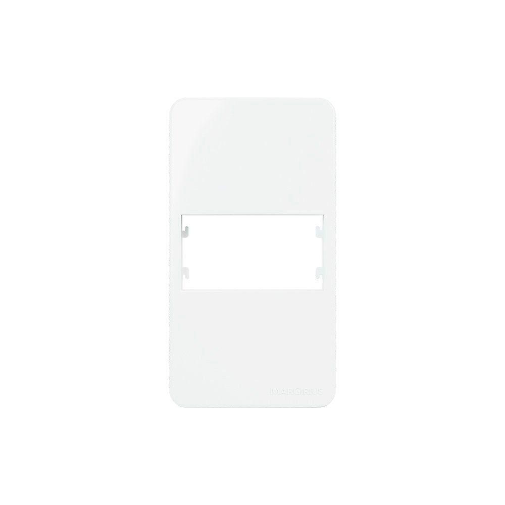 Placa Para Condulete Com Suporte Margirius Sleek Caixa 3-4 Para 1 Módulo Branca - 1