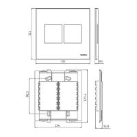 Placa Com Suporte Margirius Sleek 4x4 Para 2 Módulos Horizontais Branca - 2