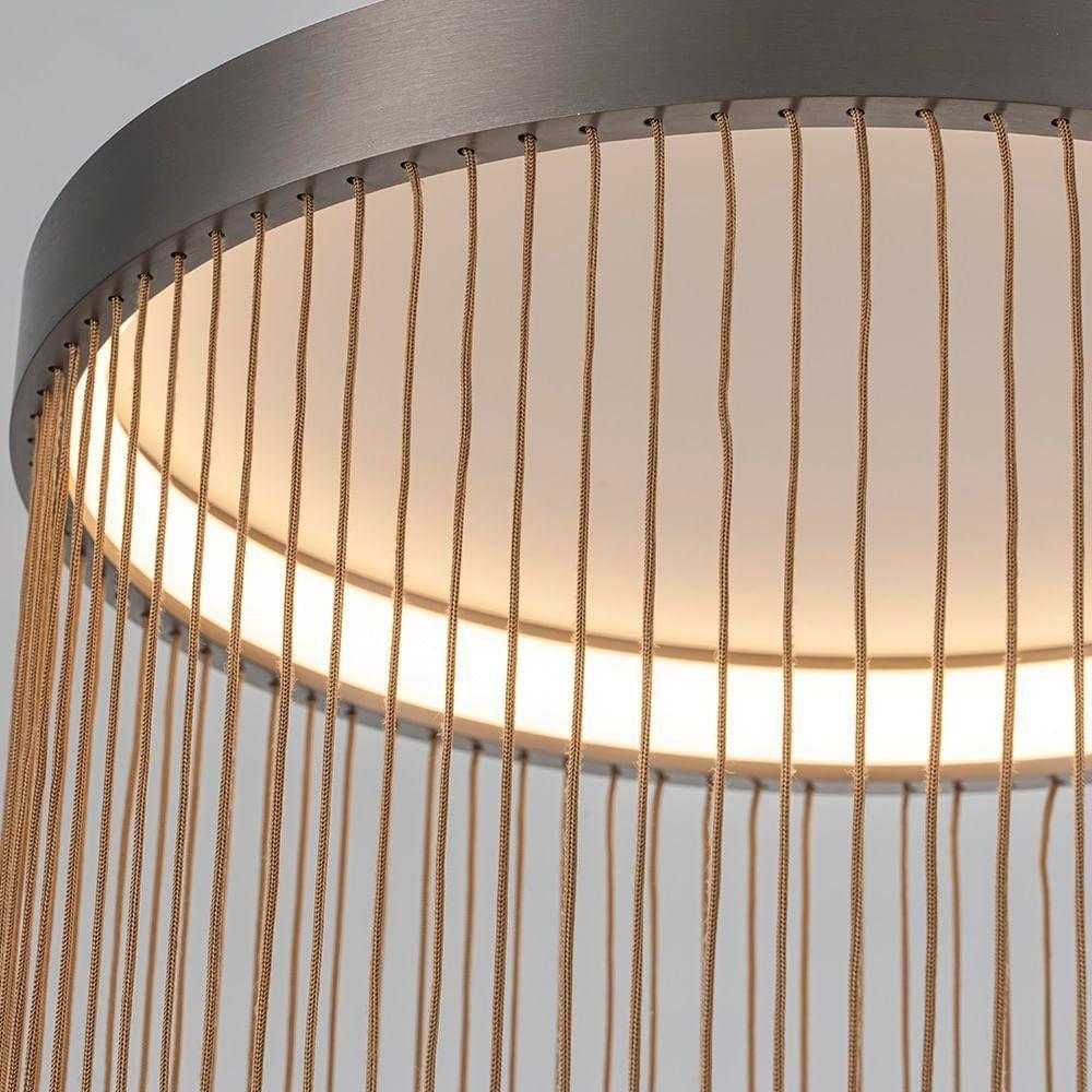 Plafon Nordecor Beys 2938 Led Bivolt Cinza-dourado 3000K - 3