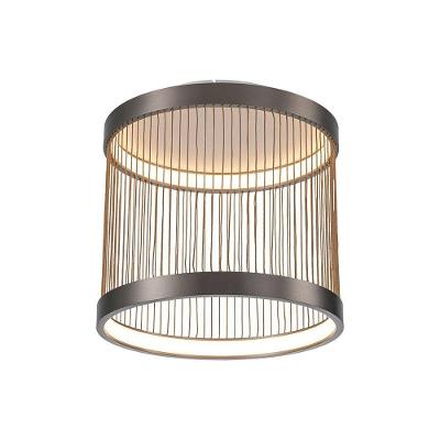 Plafon Nordecor Beys 2938 Led Bivolt Cinza-dourado 3000K