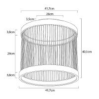 Plafon Nordecor Beys 2938 Led Bivolt Cinza-dourado 3000K - 6