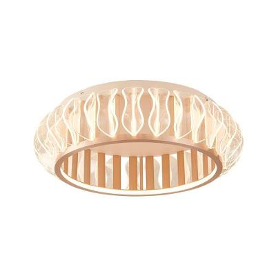 Plafon Nordecor Wavy 2948 Led Bivolt Ouro Champagne 2700K