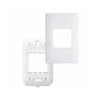 Placa Com Suporte Fame Habitat 4x2 Para 2 Módulos Verticais Branca - 1