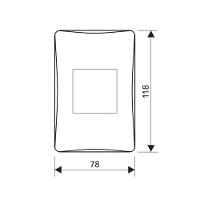 Placa Com Suporte Fame Habitat 4x2 Para 2 Módulos Verticais Branca - 2