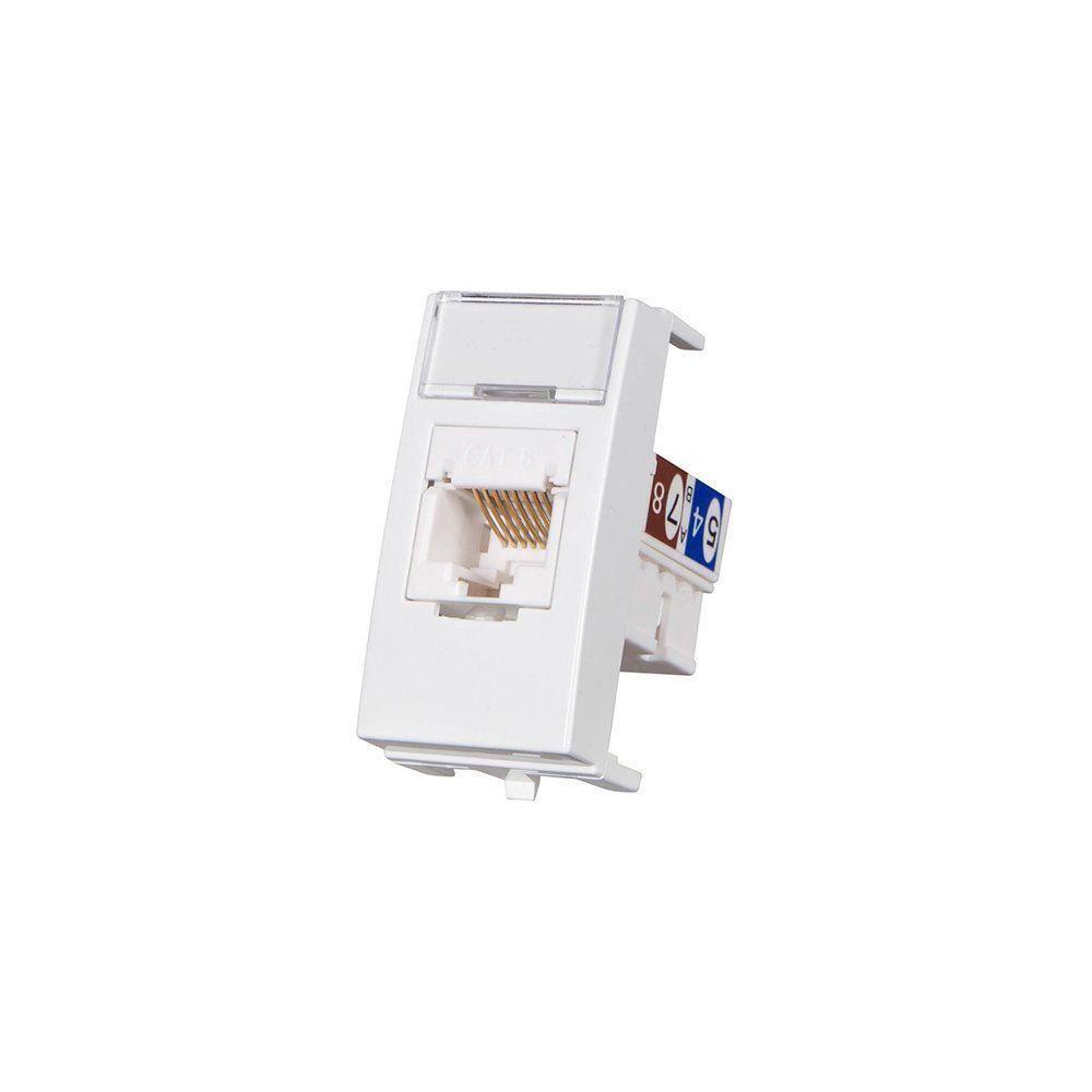 Módulo Tomada Para Rede De Informática Margirius Sleek Rj45 Cat6 Branco - 1