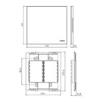 Placa Cega Com Suporte Margirius Sleek 4x4 Branca - 2
