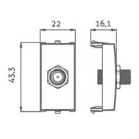Módulo Tomada Antena De Tv Margirius Sleek Para Cabo Coaxial Preto Ebony - 2