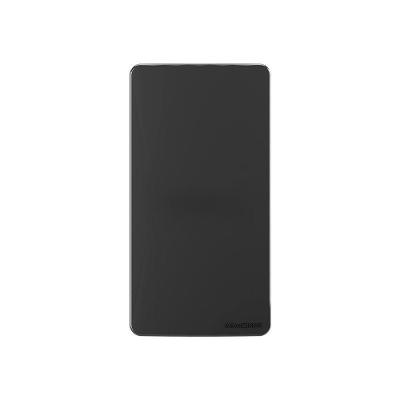 Placa Cega Para Condulete Com Suporte Margirius Sleek Caixa 1 Preto Ebony