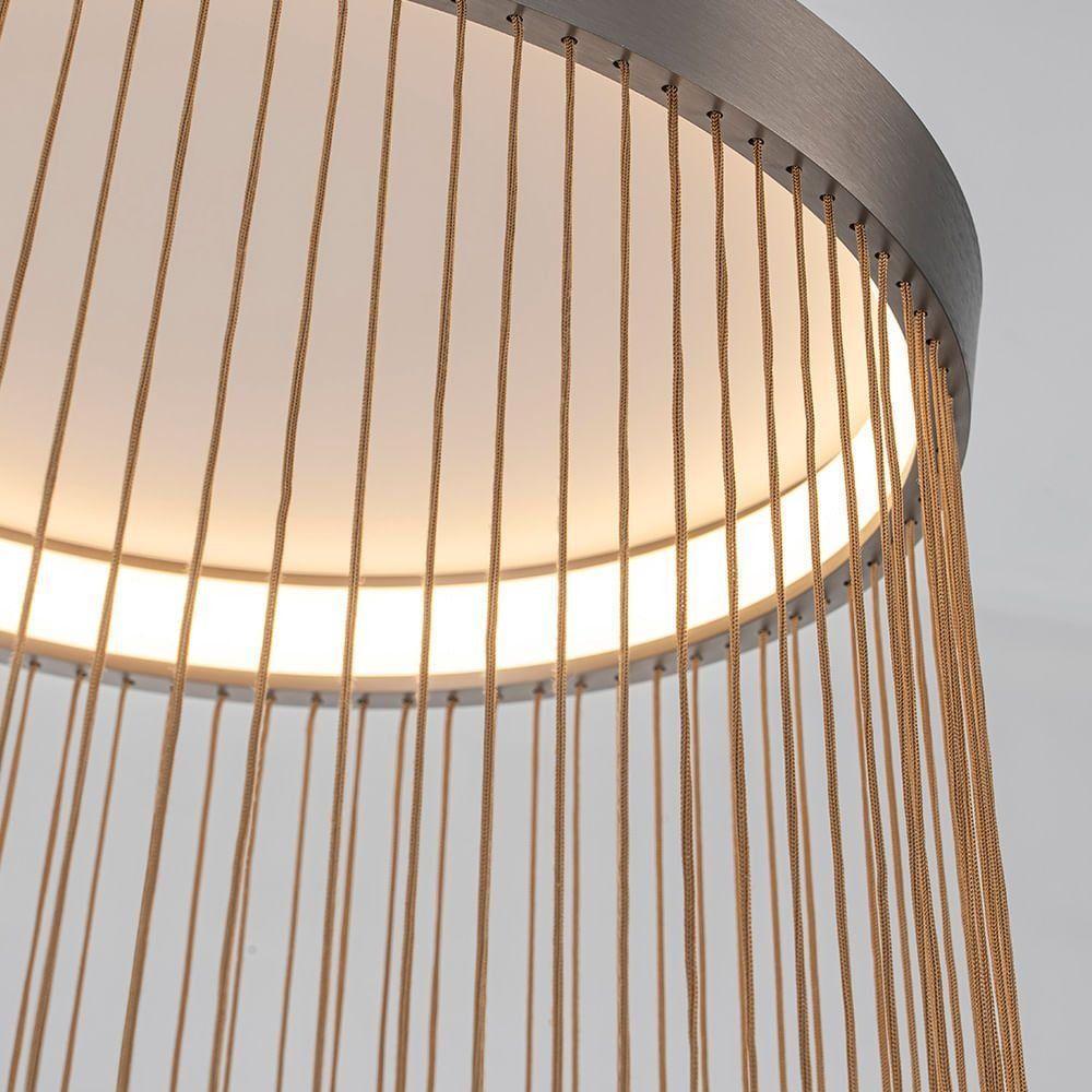 Plafon Nordecor Beys 2939 Led Bivolt Cinza-dourado 3000K - 3