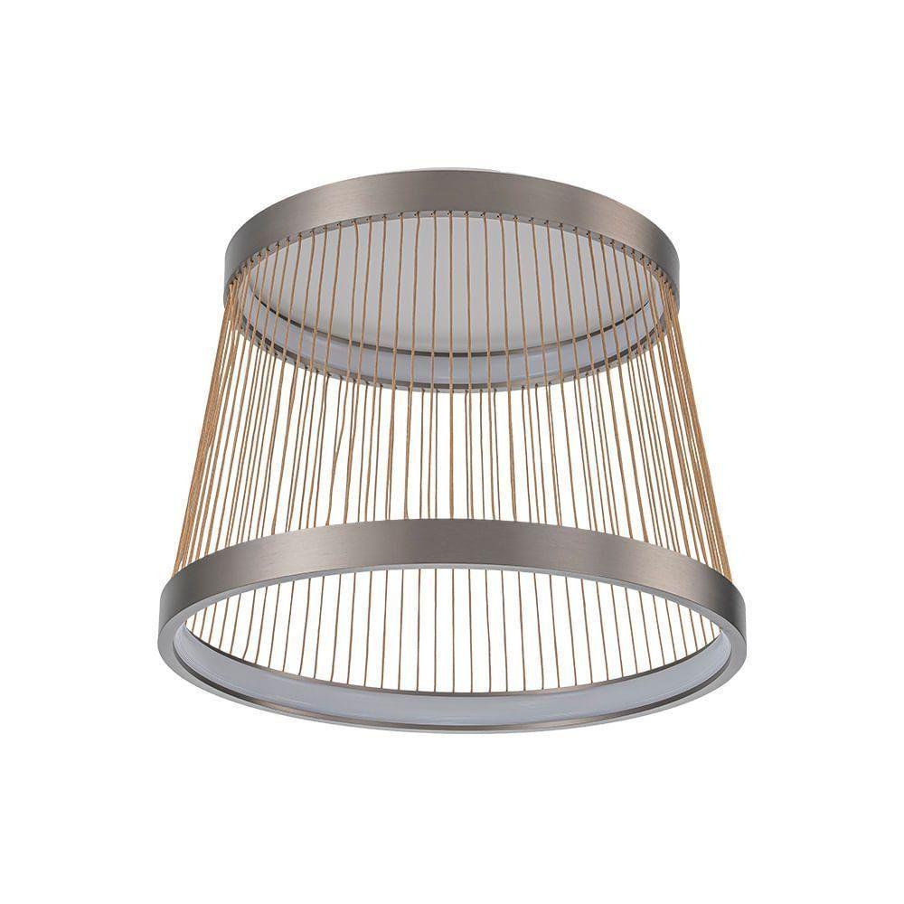 Plafon Nordecor Beys 2939 Led Bivolt Cinza-dourado 3000K - 4