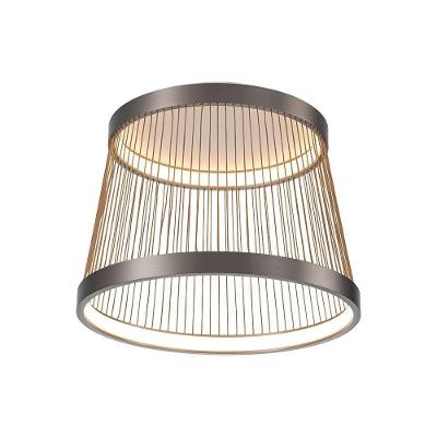 Plafon Nordecor Beys 2939 Led Bivolt Cinza-dourado 3000K