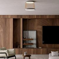 Plafon Nordecor Beys 2939 Led Bivolt Cinza-dourado 3000K - 5