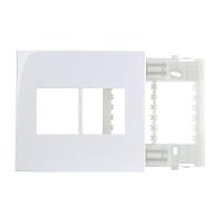 Placa Com Suporte Margirius Sleek 4x4 Para 4 Módulos Horizontais Branca - 1