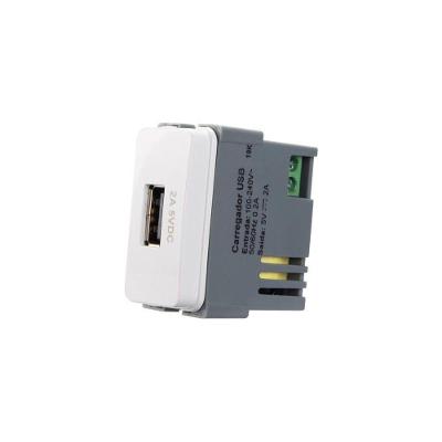 Módulo Tomada Carregador Usb-a Margirius B3 2a 10W Branco