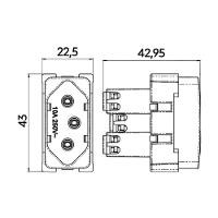 Módulo Tomada Margirius B3 2p+t 10A Branco - 2