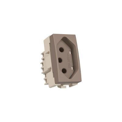 Módulo Tomada Margirius Sleek Colors 2p+t 10A Argila