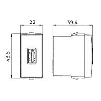 Módulo Tomada Carregador Usb-a Margirius Sleek 2a 10W Branco - 2