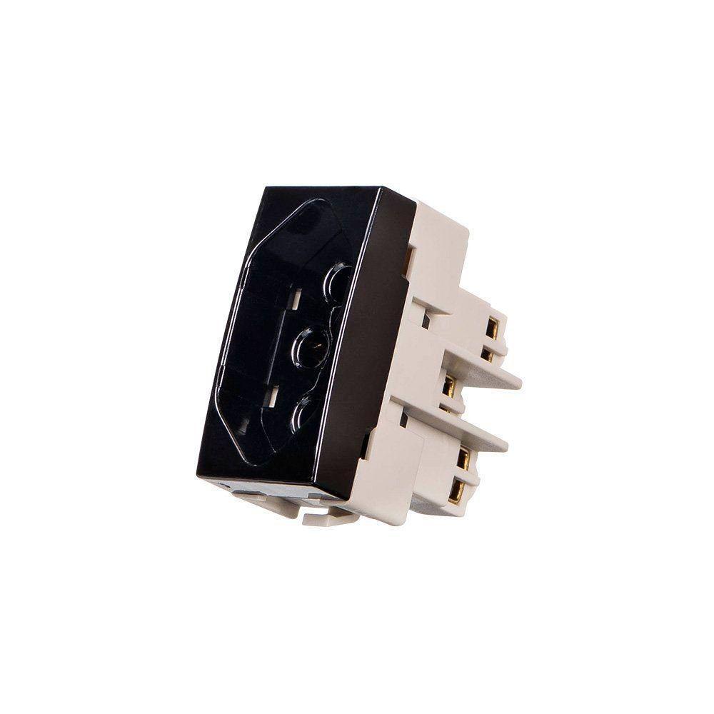 Módulo Tomada Margirius Sleek 2p+t 20A Preto Ebony - 1