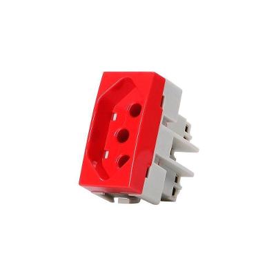 Módulo Tomada Margirius Sleek 2p+t 10A Vermelho
