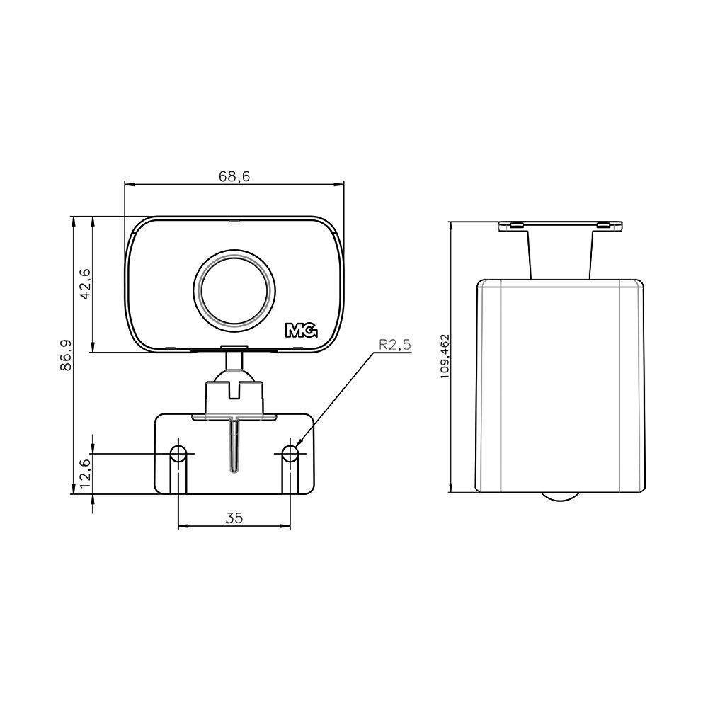 Sensor De Presença Margirius Standard Mpx-40f Externo De Sobrepor Parede Bivolt Preto - 2