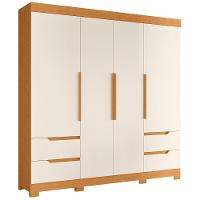 Guarda Roupa Casal Vivacce 4 Portas E 4 Gavetas Cinamomo-off White - Móveis Albatroz Cinamomo-off White - 1