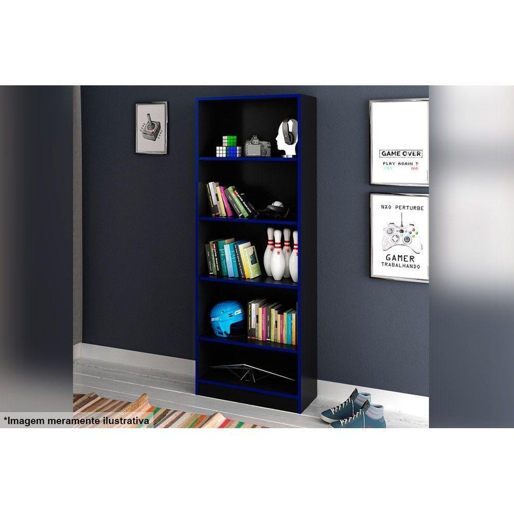 Estante de Escritório ME4141 c/ 4 Prateleiras Preto - Tecno Mobili - 2