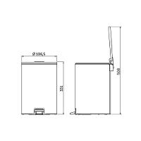 Lixeira Tramontina Loop Com Pedal 5l Redonda Inox Polido Inox Polido - 6