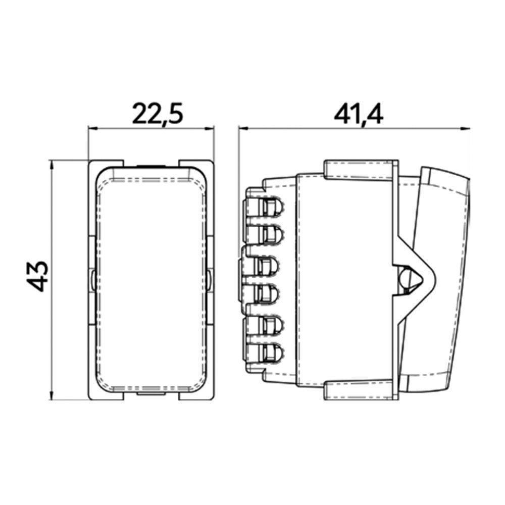Módulo Interruptor Paralelo Margirius B3 10A Branco Branco - 2