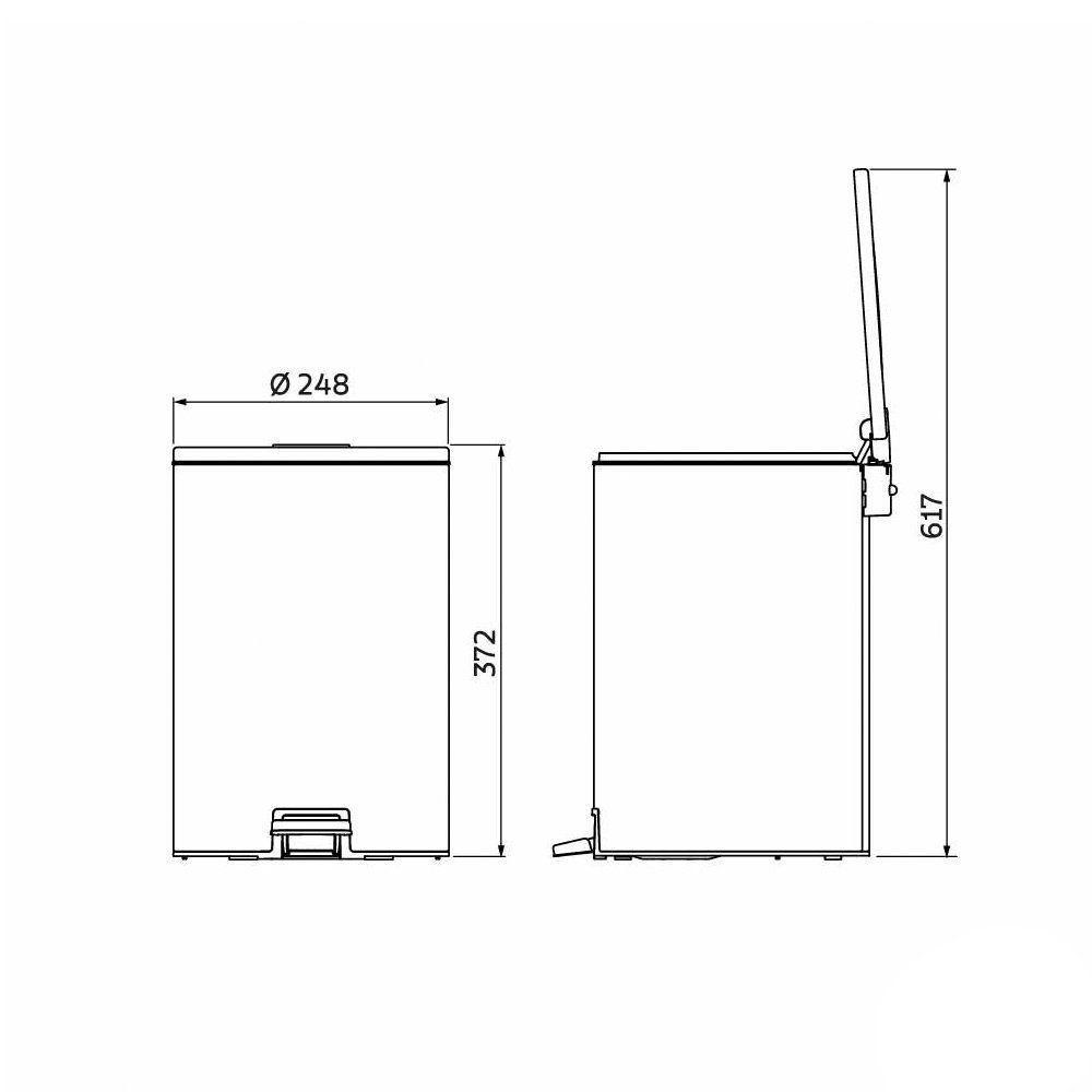 Lixeira Tramontina Loop Com Pedal 3l Redonda Inox Polido - 6