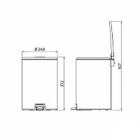 Lixeira Tramontina Loop Com Pedal 3l Redonda Inox Polido - 6