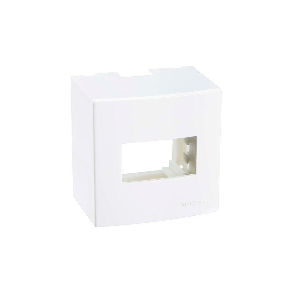 Caixa De Sobrepor Com Suporte Margirius Sleek 75x75 Para 1 Módulo Branca - 1