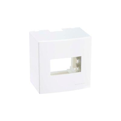 Caixa De Sobrepor Com Suporte Margirius Sleek 75x75 Para 1 Módulo Branca