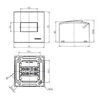 Caixa De Sobrepor Com Suporte Margirius Sleek 75x75 Para 1 Módulo Branca - 2