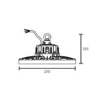 Luminária Led Para Galpão Taschibra High Bay 100W 5000K Bivolt Luz Neutra - 2